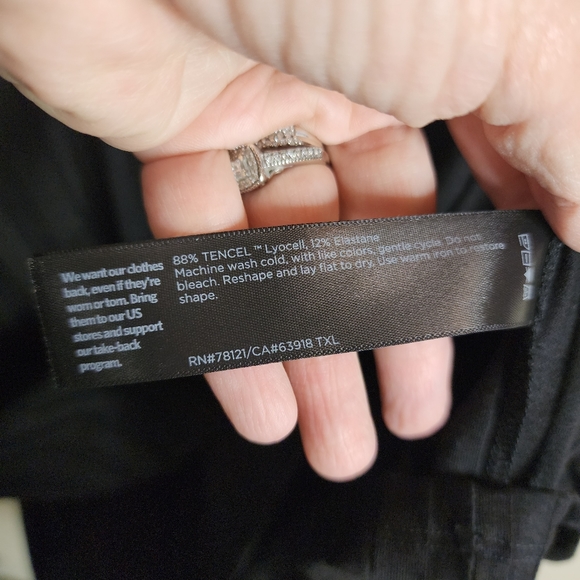 Eileen Fisher Iris Wide Rib Stretch Tencel Square Top | Black | Size XL - Picture 4 of 4